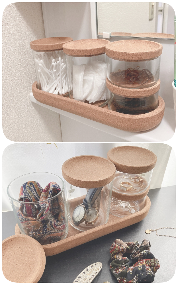 IKEA（イケア）のおすすめの収納アイテム「SAXBORGA サクスボルガ ふた付き容器＆トレイ 5点セット」