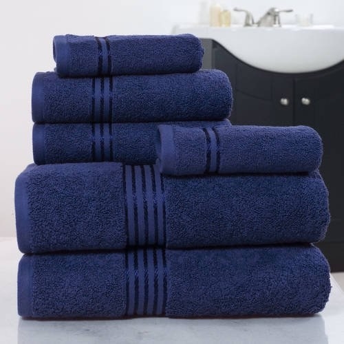 The towel set in the color Navy
