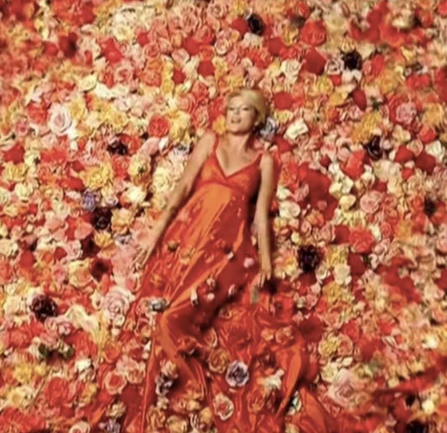 taylor swift our song orange dress