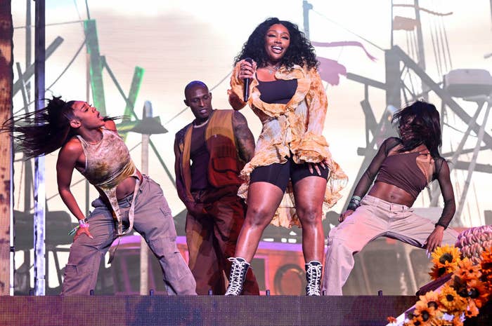 SZA performing at outside lands music and arts festival