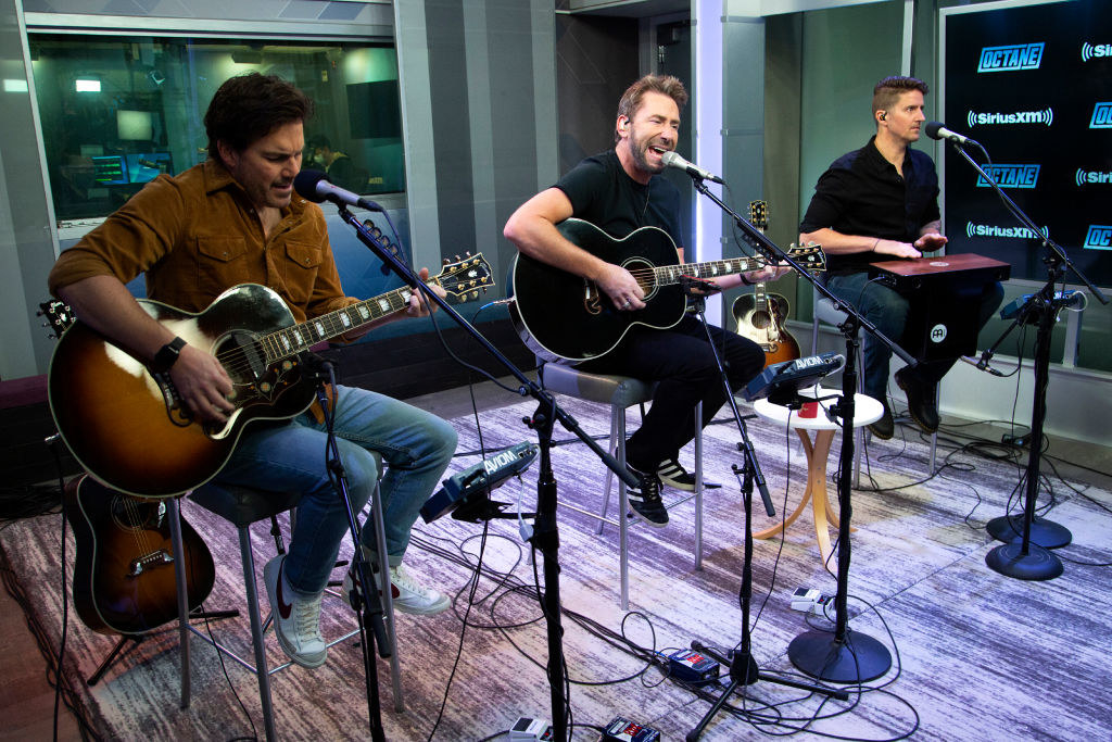 Nickelback performing at Sirius XM studios