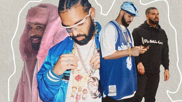 A look back at all of the times Drake has dressed like his favorite rappers, from Cam'ron's pink fur at the Apollo to rocking Pharrell's old chains.