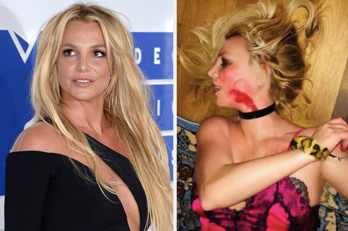 Britney Spears Dressed As A Bloodied Murder Mystery Victim For Halloween  And Shaded Her Family