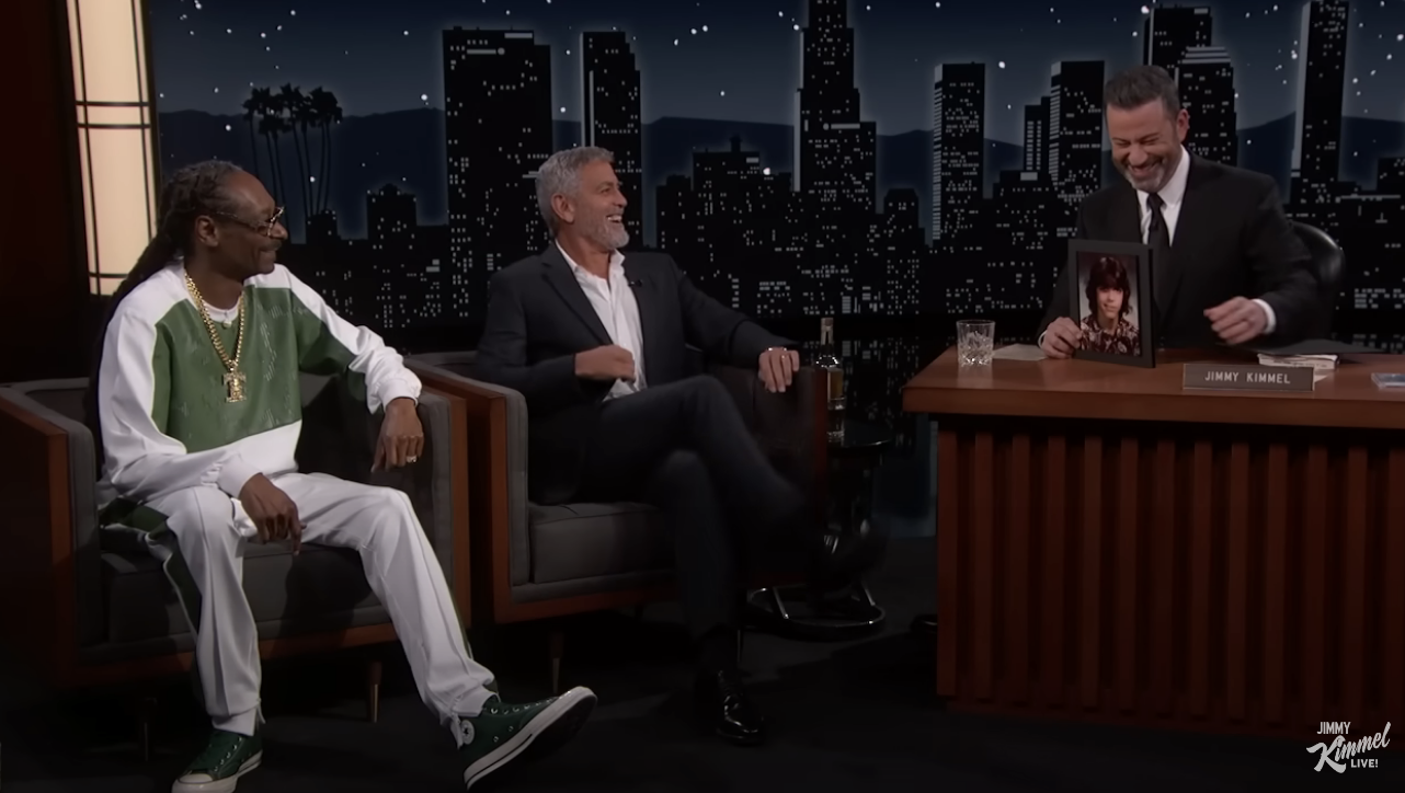 snoop, clooney, and jimmy laughing