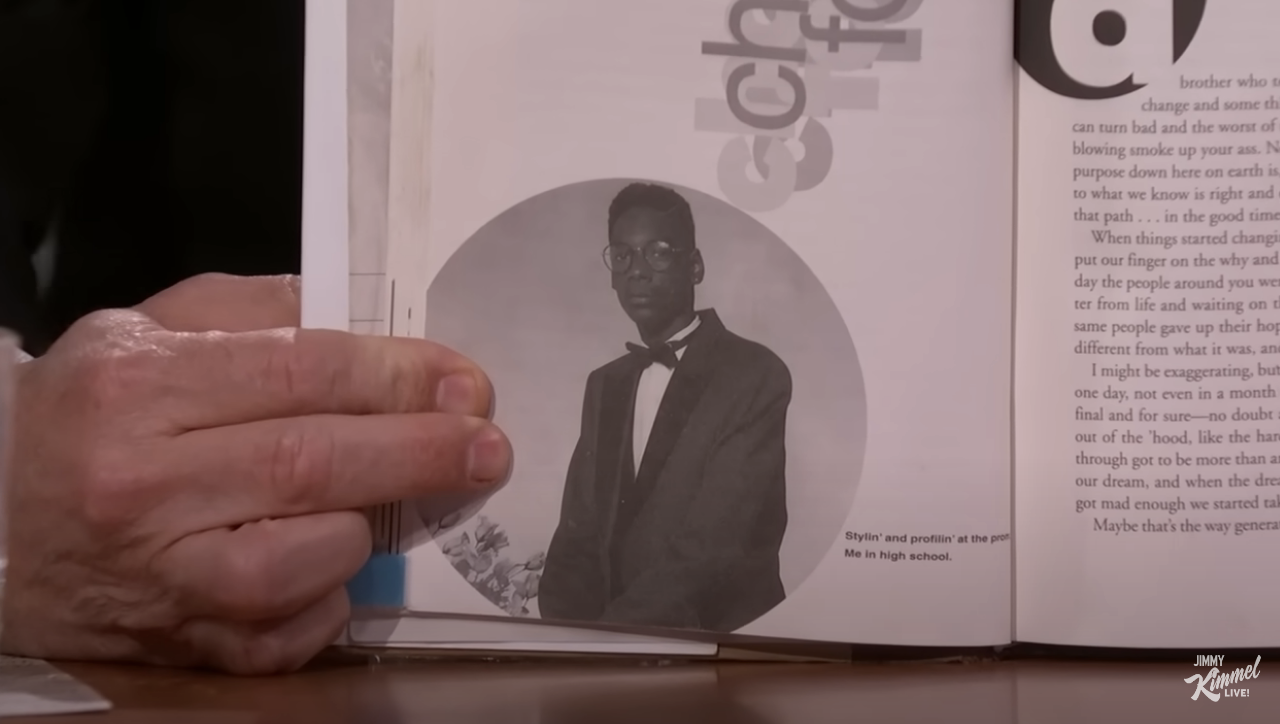 closeup of snoop&#x27;s photo in the yearbook