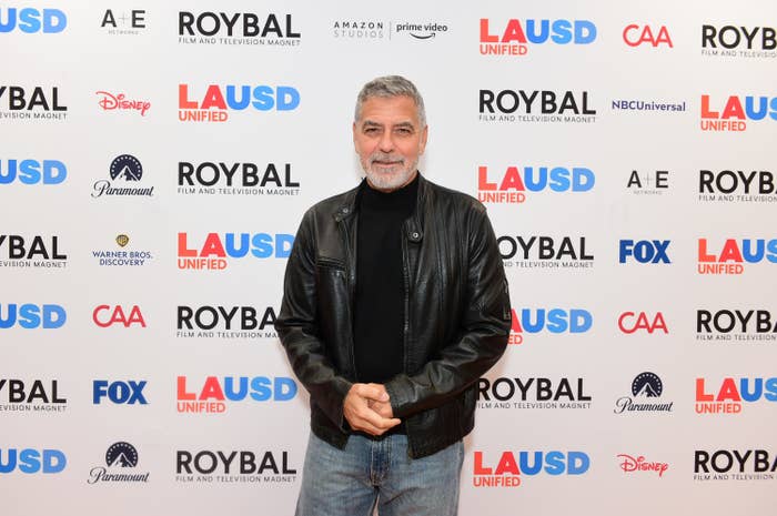 closeup of clooney at an event