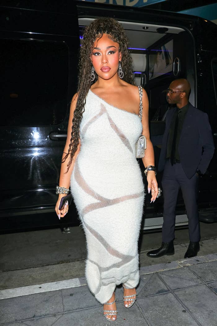 Jordyn arriving to an event