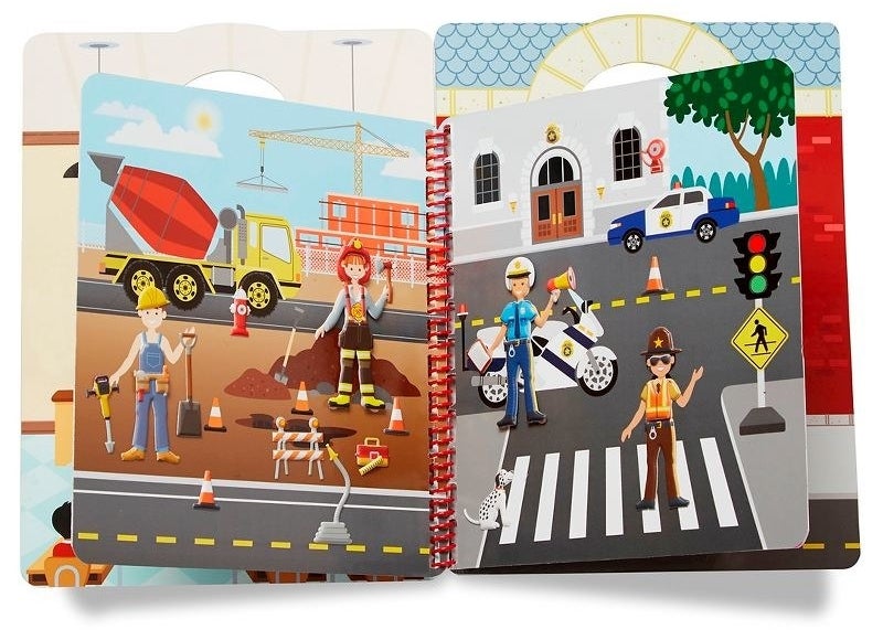 Sticker book with city image