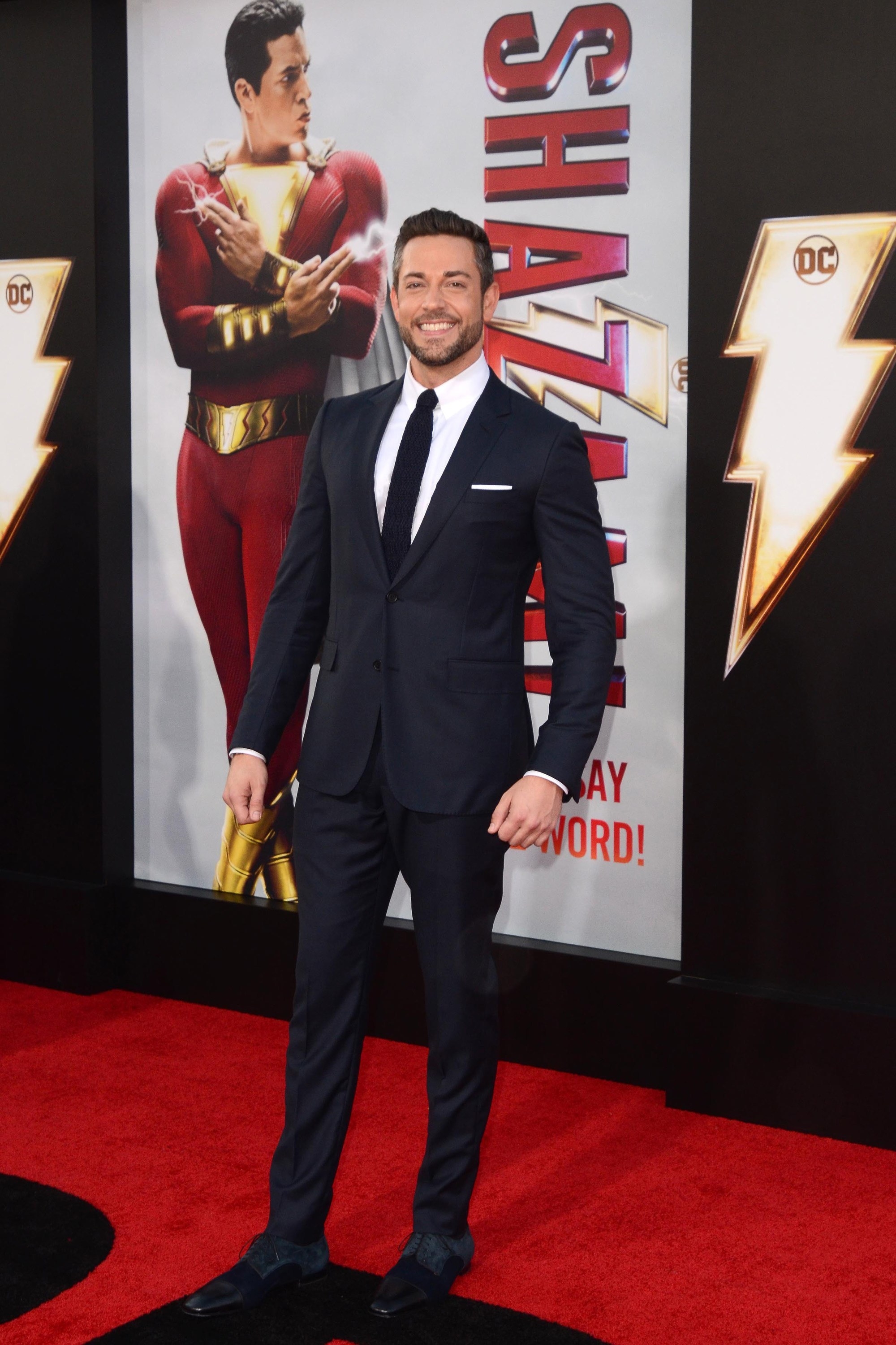 Zachary Levi on the red carpet
