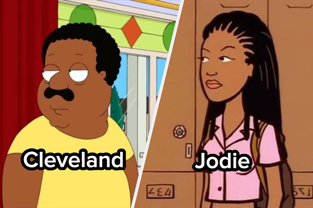 black cartoon characters with afros