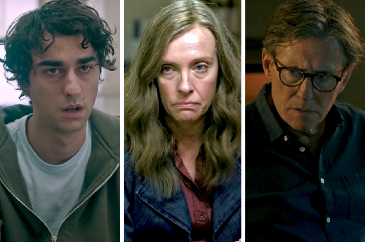the above actors as they appeared in Hereditary side by side for comparison