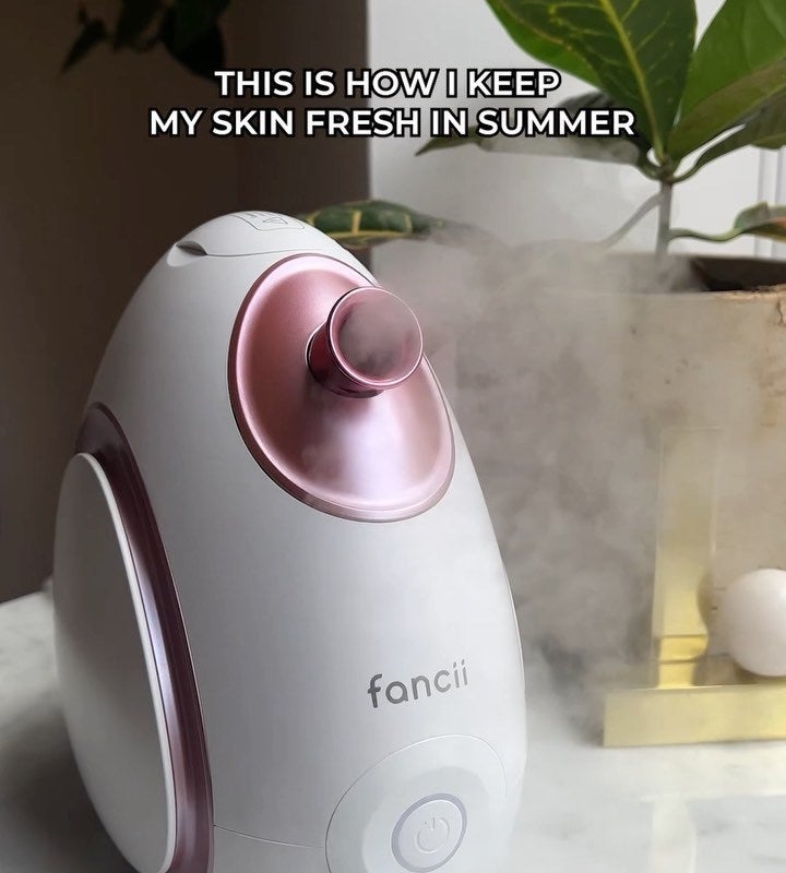 The steamer on a marble counter