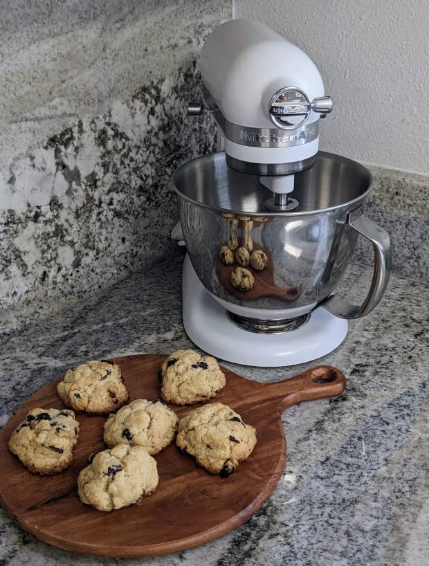 reviewer image of kitchen aid beside baked cookies