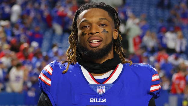 Buffalo Bills safety Damar Hamlin was taken away in an ambulance after collapsing on the field and requiring CPR for several minutes during Monday's game.