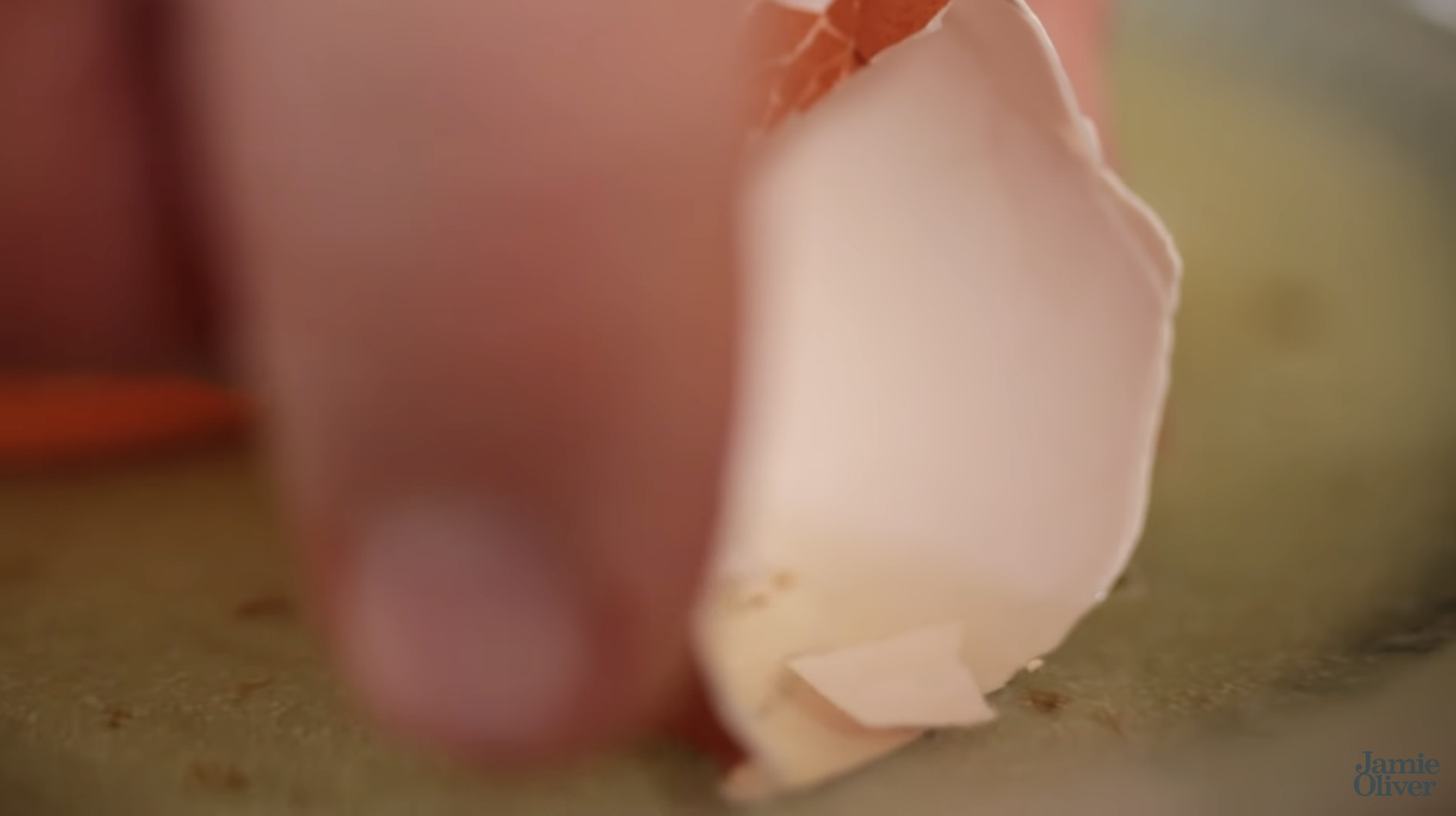 closeup of an egg shell
