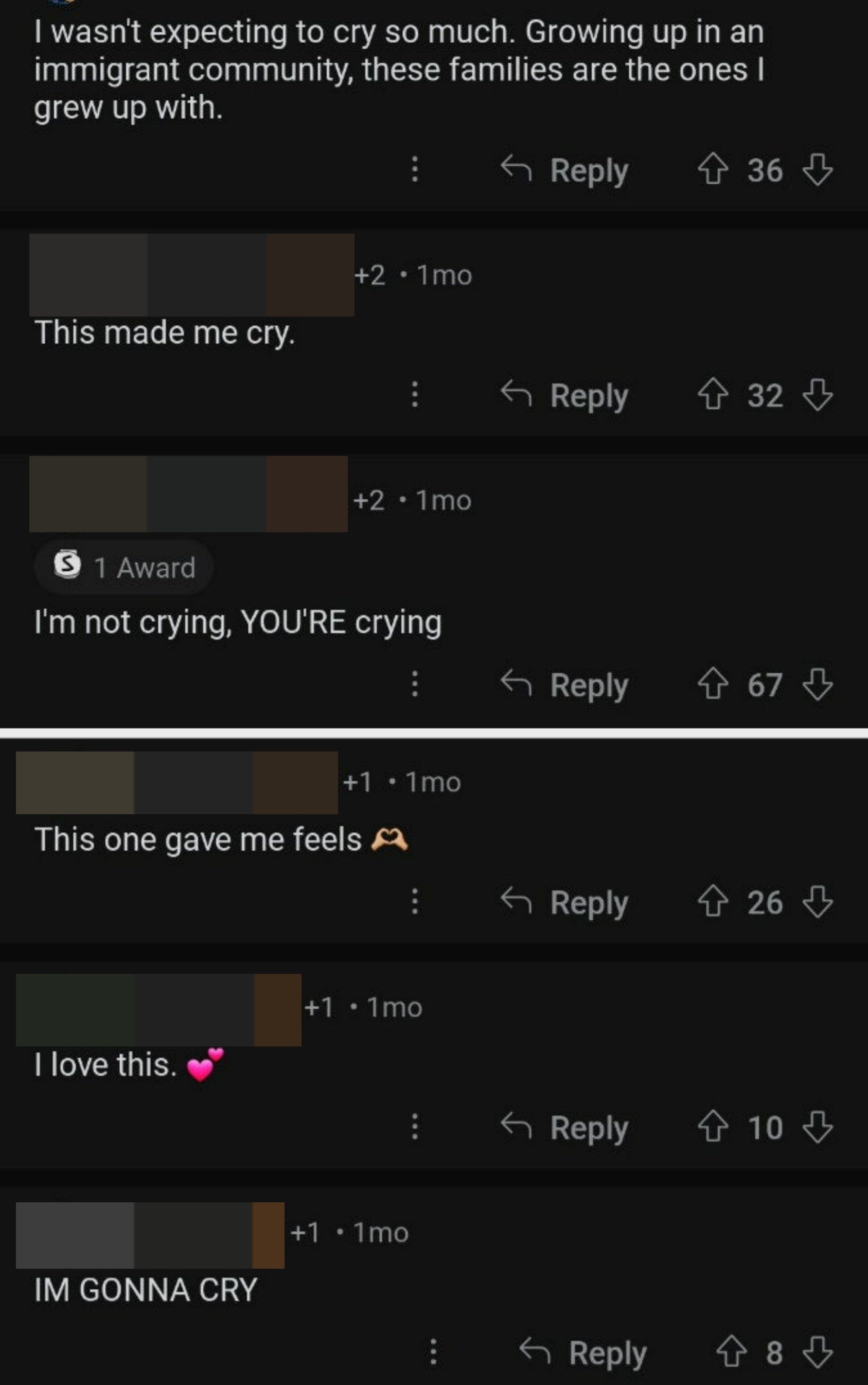 comments on Reddit