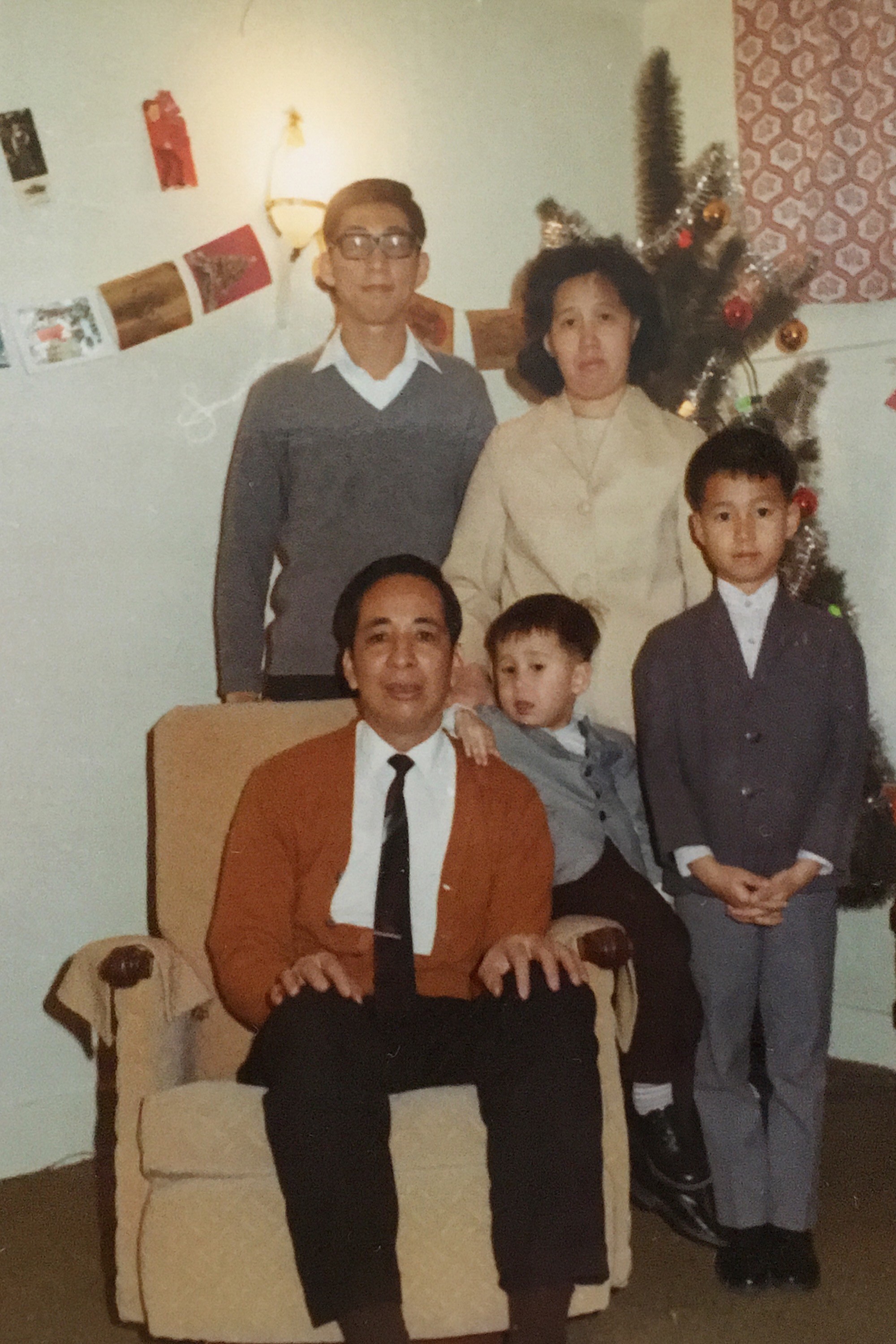 Michelle&#x27;s grandparents at their children at their house in Wyoming