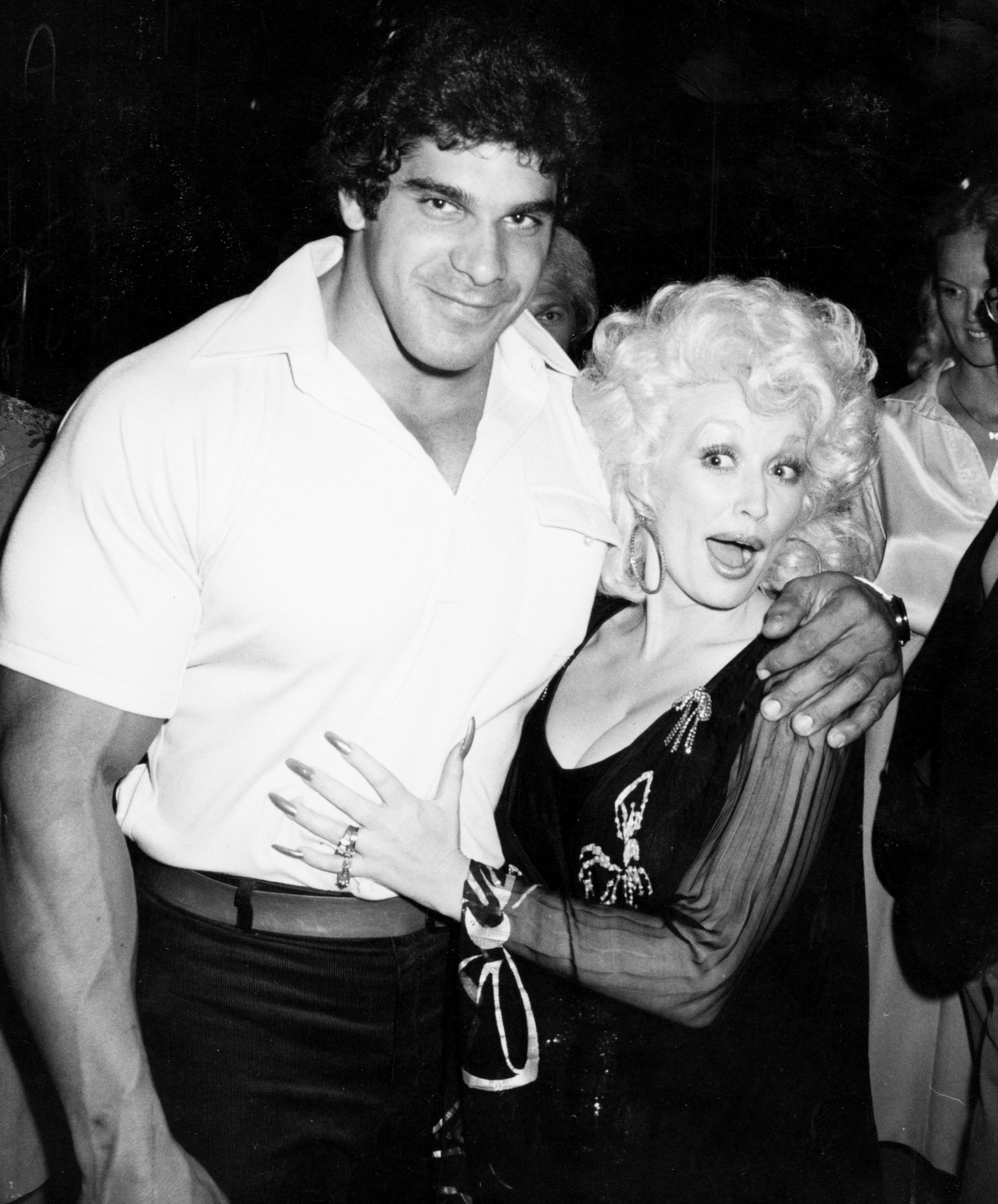 Lou Ferrigno and Dolly Parton