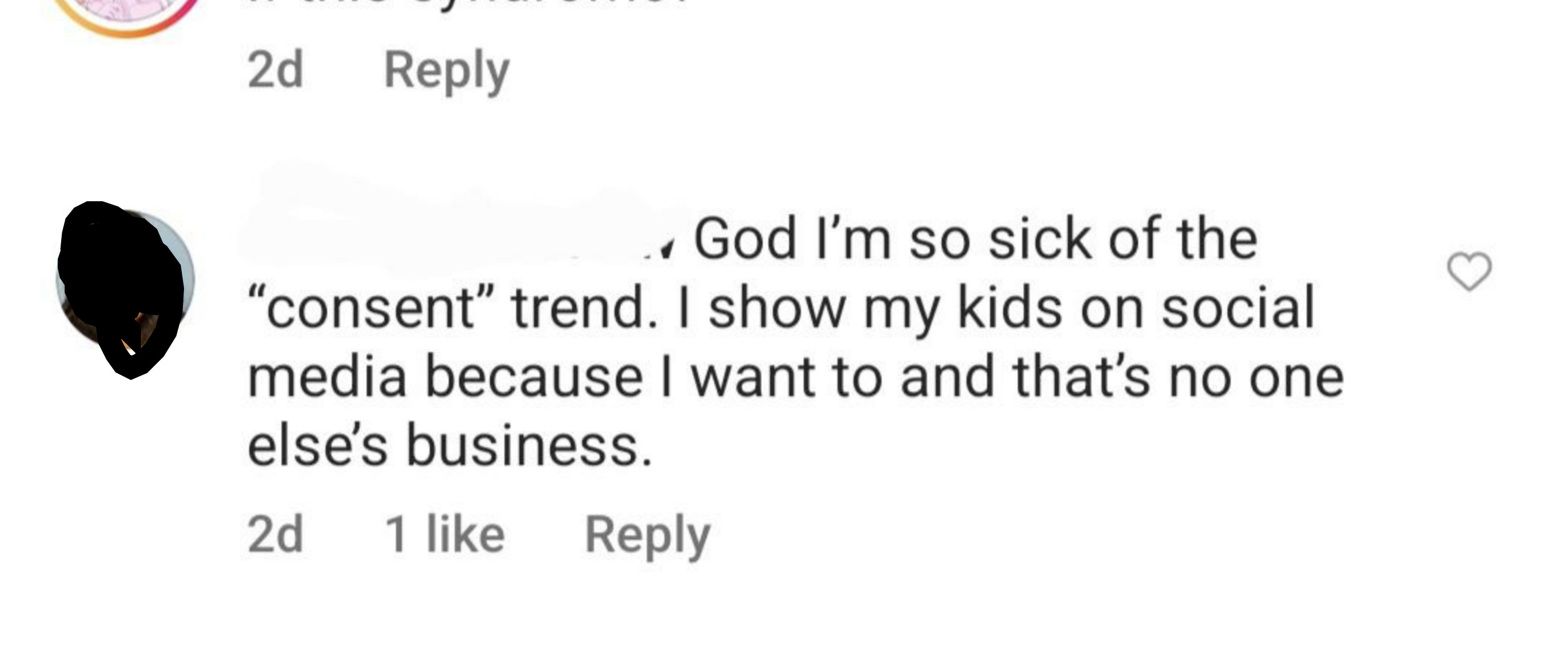 A parent says &quot;I&#x27;m so sick of the consent trend, I show my kids on social media because I want to and that&#x27;s no one else&#x27;s business&quot;