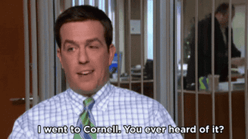 Andy from &quot;The Office&quot; talking about Cornell.