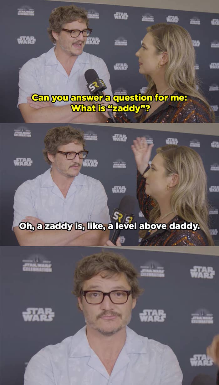 interviewer saying zaddy is a step up above daddy