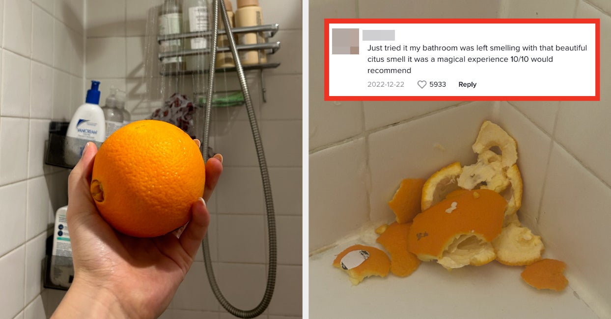 People On TikTok Are Saying That Eating Oranges In The Shower Is A