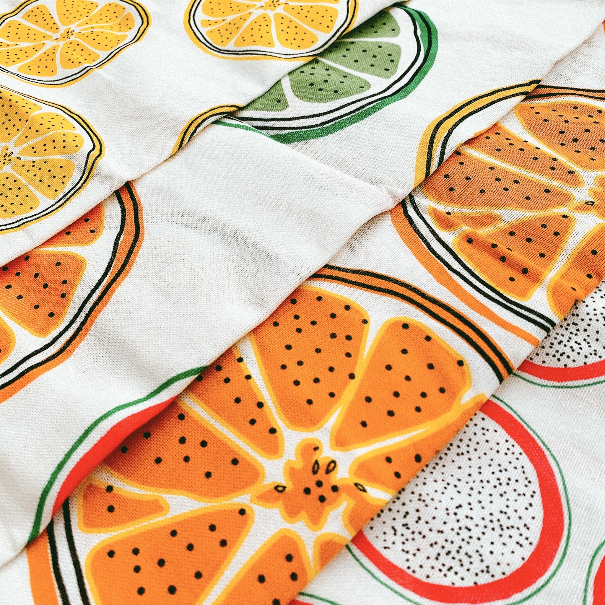 IKEA（イケア）のおすすめのキッチングッズ「TORVFLY トルヴフリーキッチンクロス 模様入り/オレンジ」