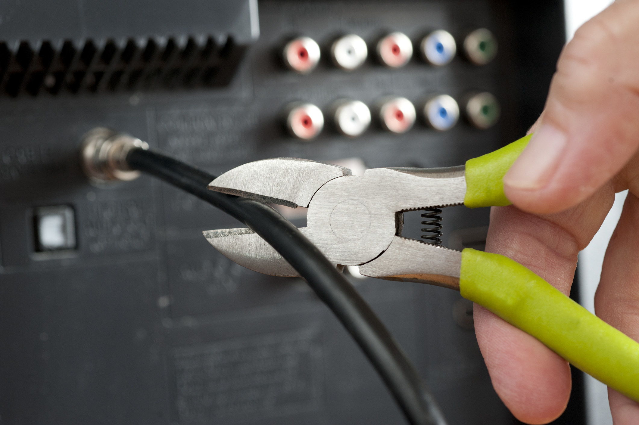 pliers about to cut a wire