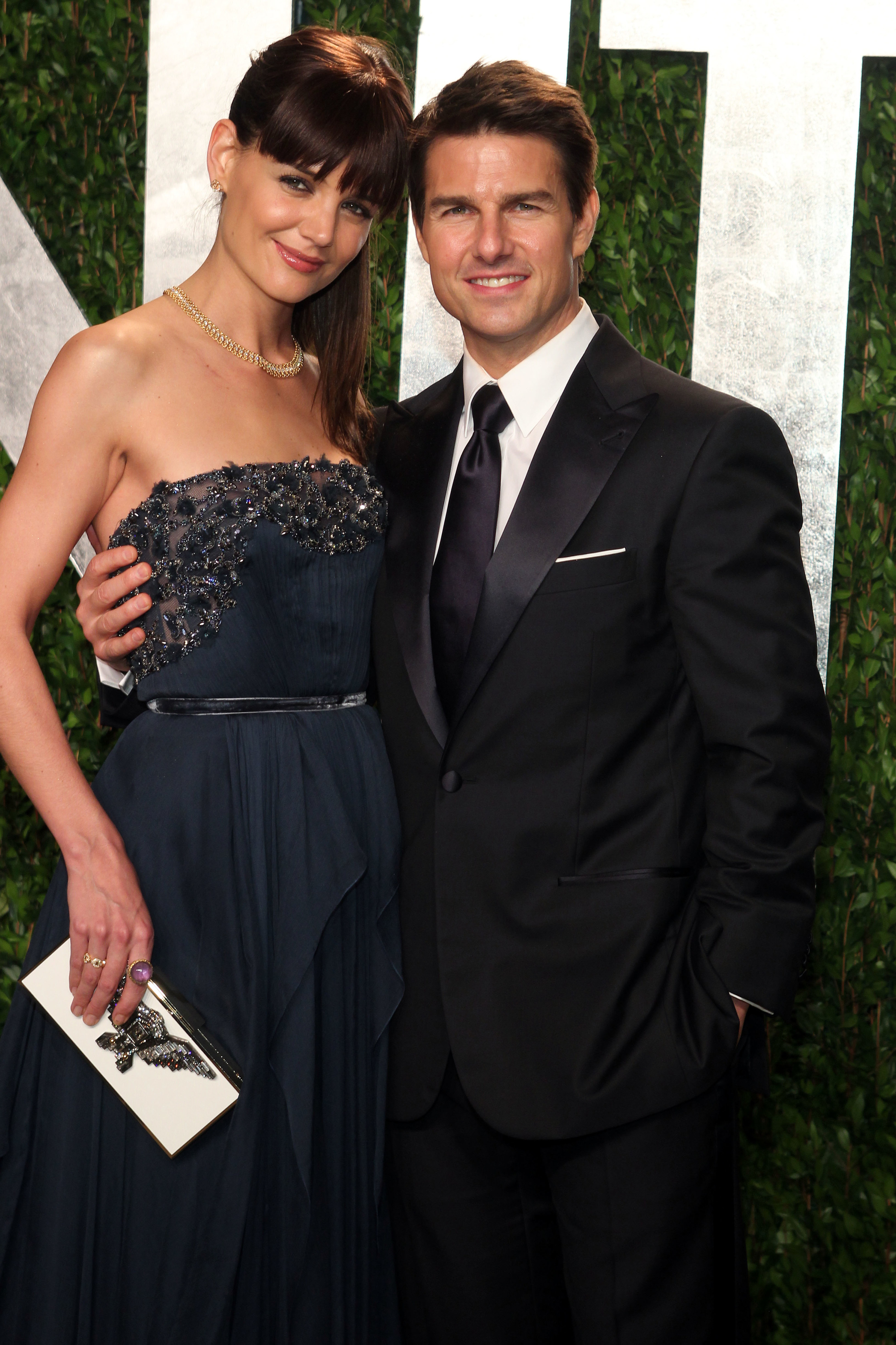 Katie Holmes and Tom Cruise pose together at awards show