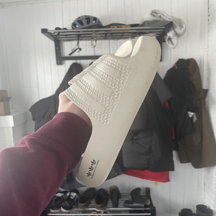 Alice holding up the slides