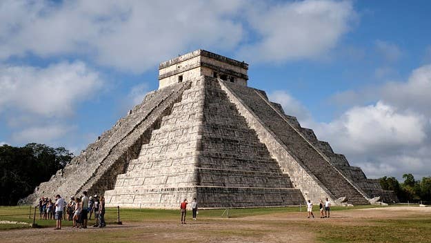 A Polish tourist was confronted by an angry mob of locals after he decided to climb Mexico's Chichén Itzá Pyramid, and one even beat him with a stick.