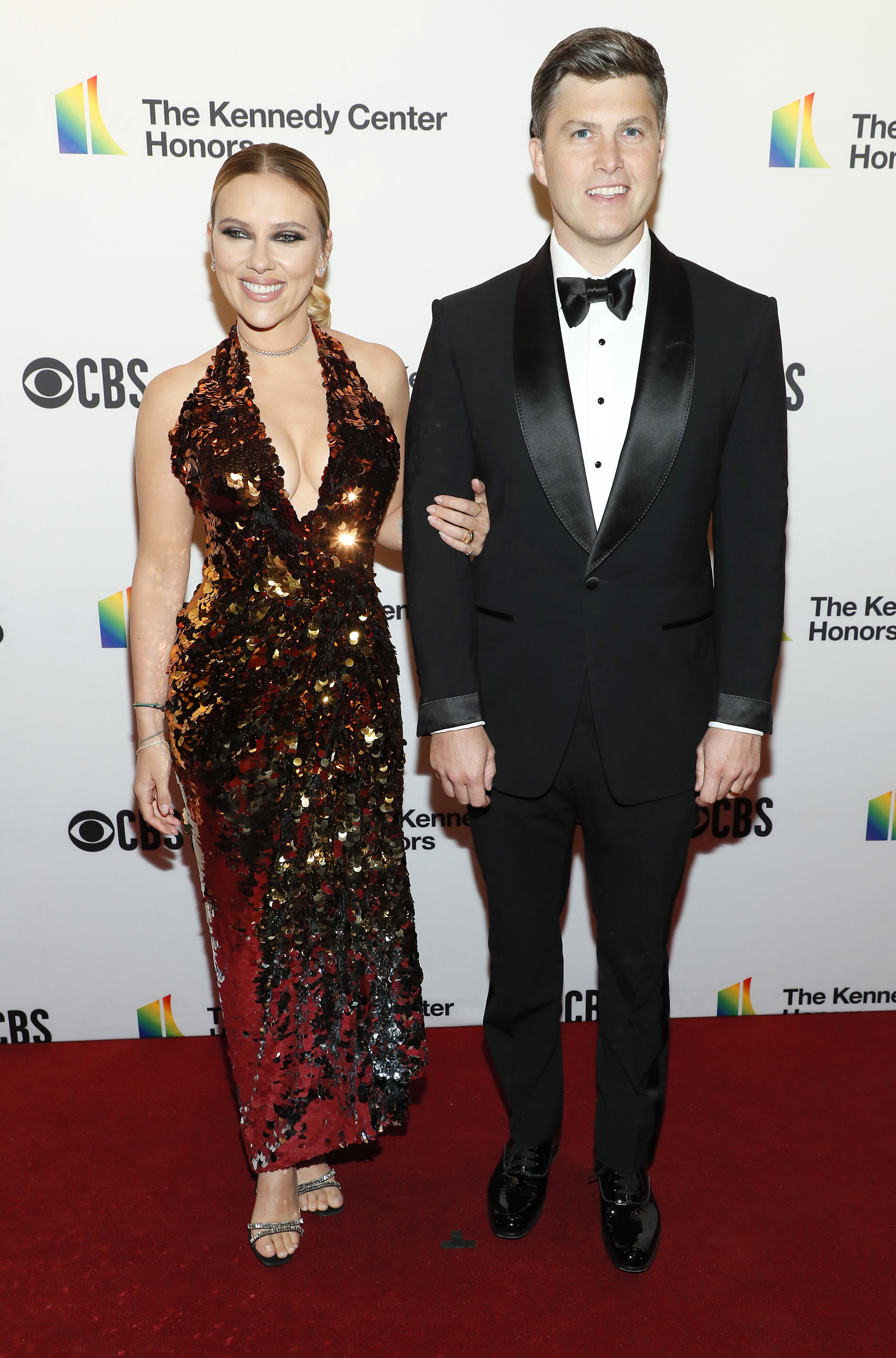 Scarlett Johansson and Colin Jost attend the 44th Kennedy Center Honors at The Kennedy Center on December 05, 2021 in Washington, DC