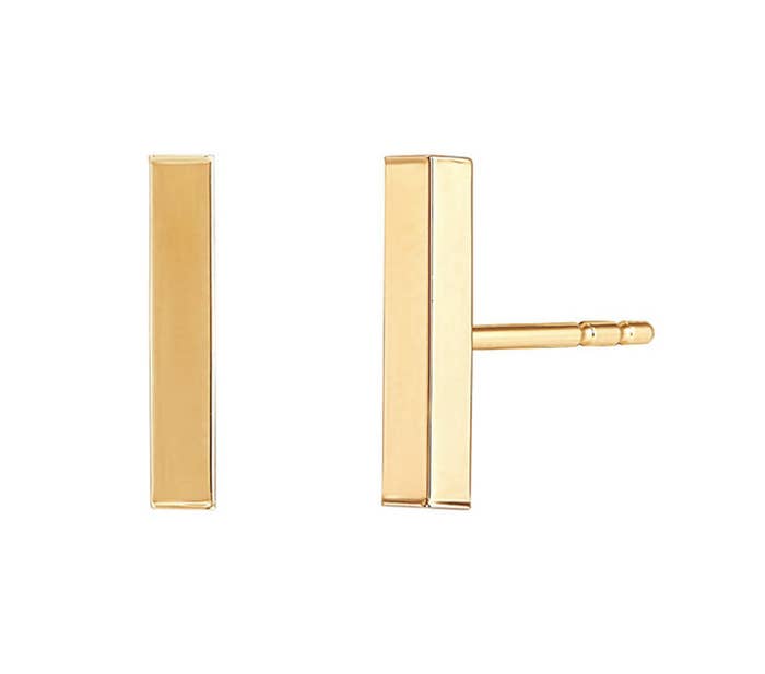 gold stud earrings