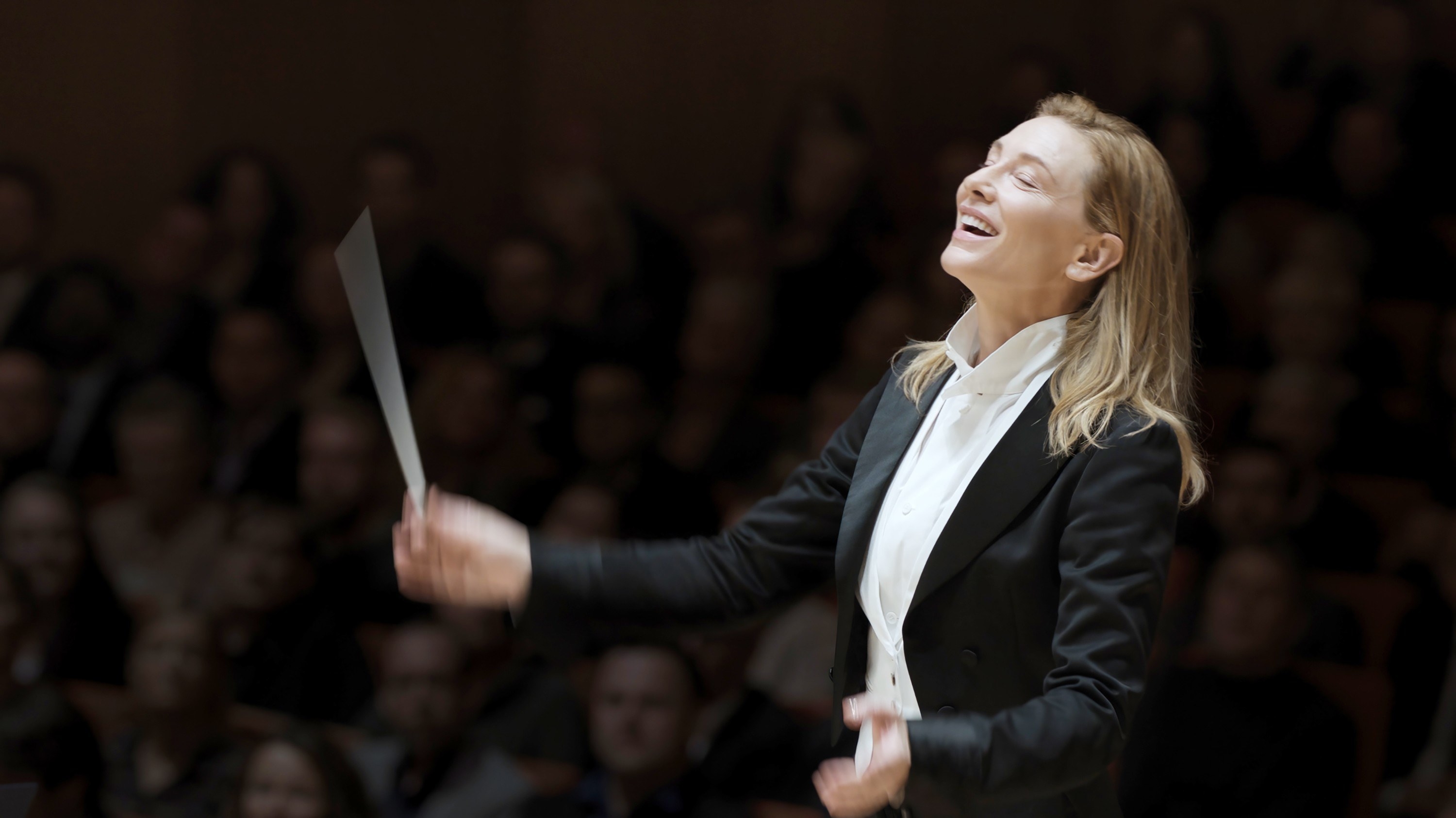 Cate Blanchett conducts an orchestra