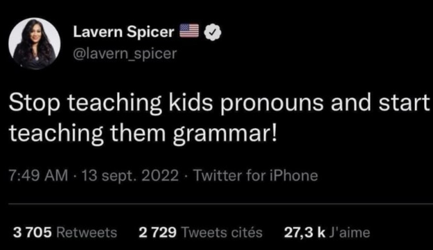 &quot;Stop teaching kids pronouns and start teaching them grammar!&quot;