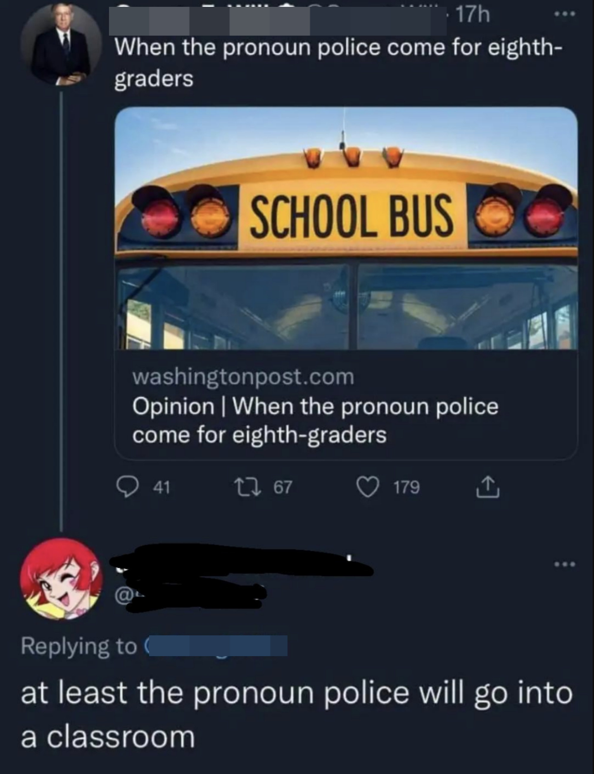 &quot;at lest the pronoun police will go into a classroom&quot;