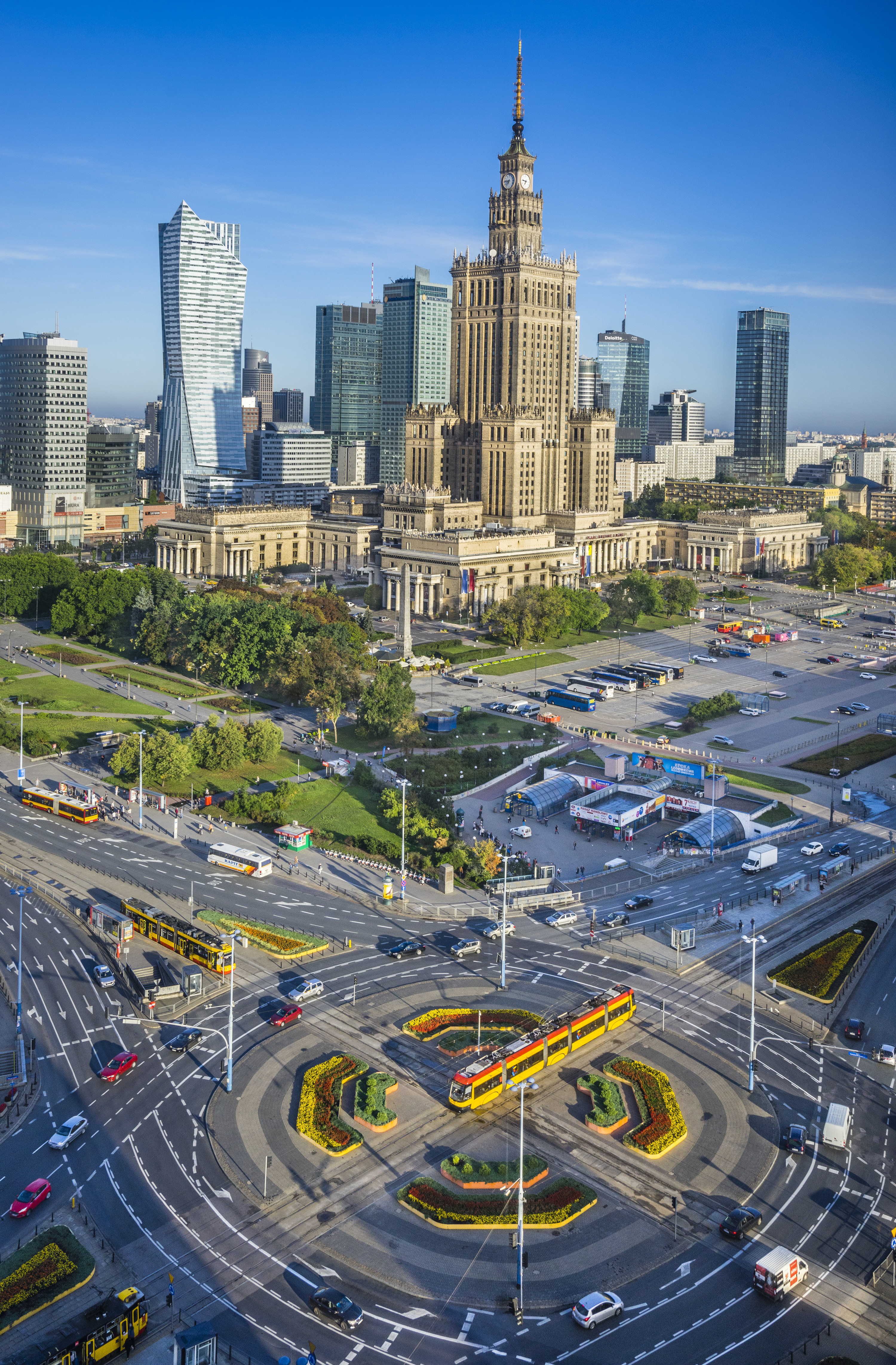 aerial view of Warsaw