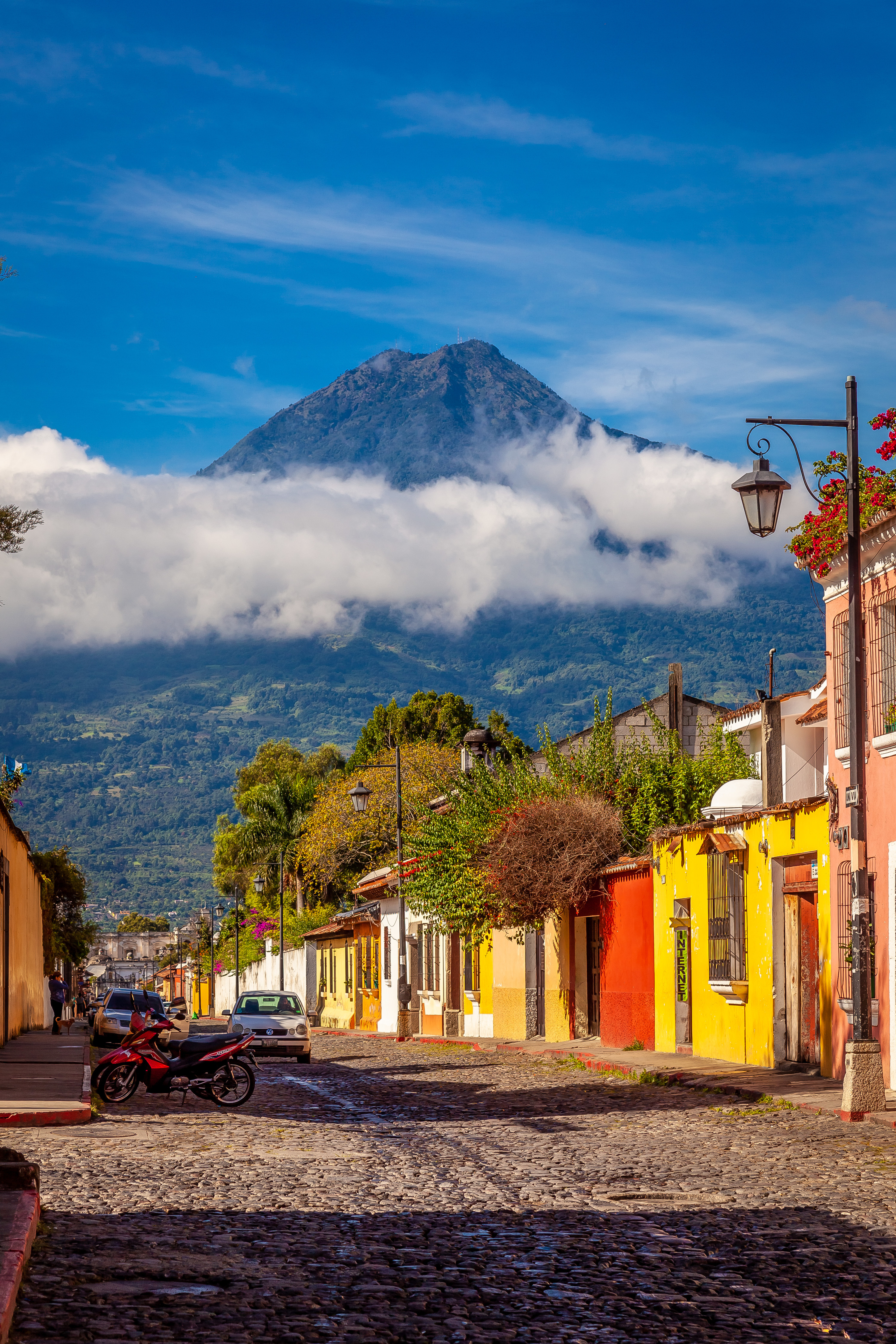 road through Antigua, Guatemala