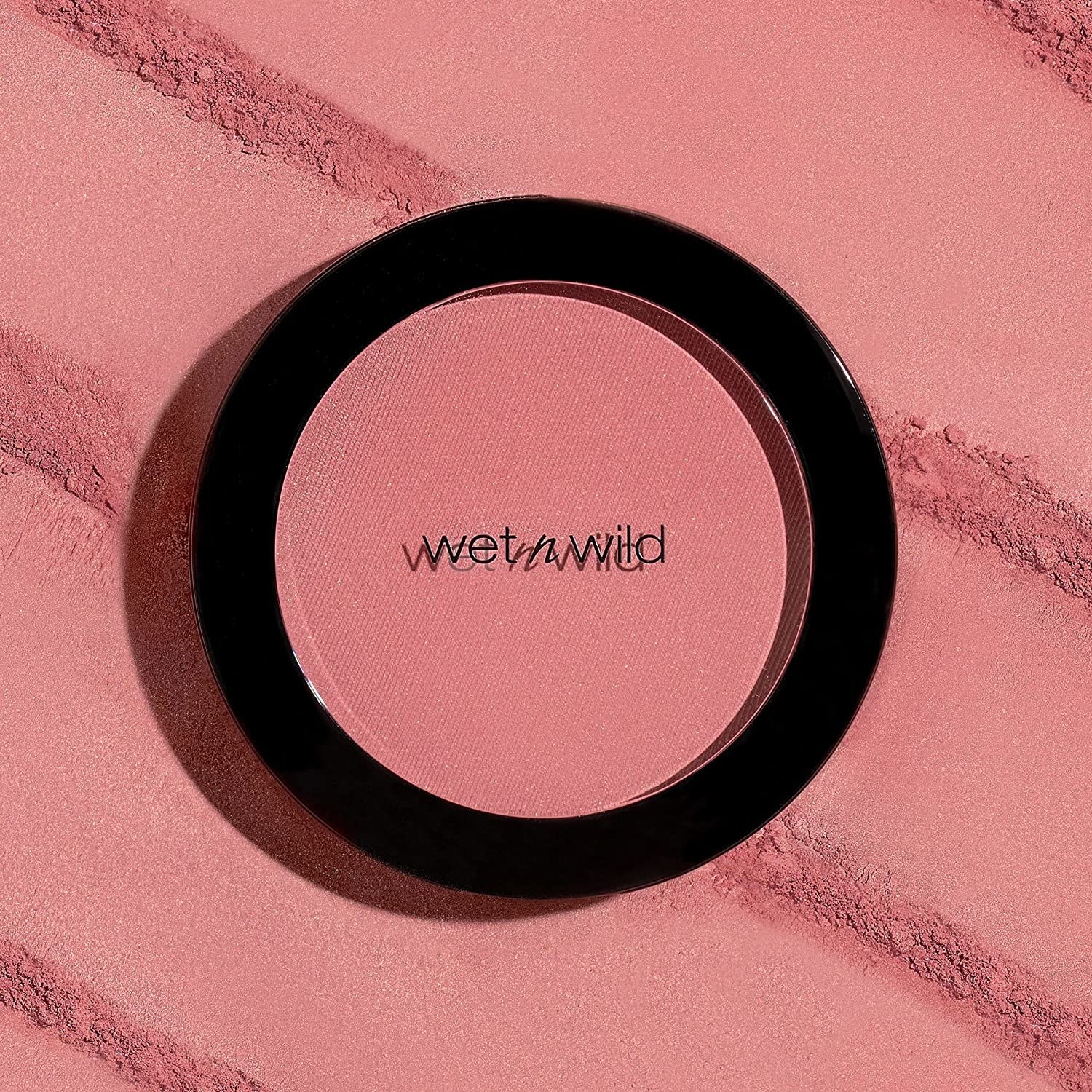 The blush on several swatches of the product