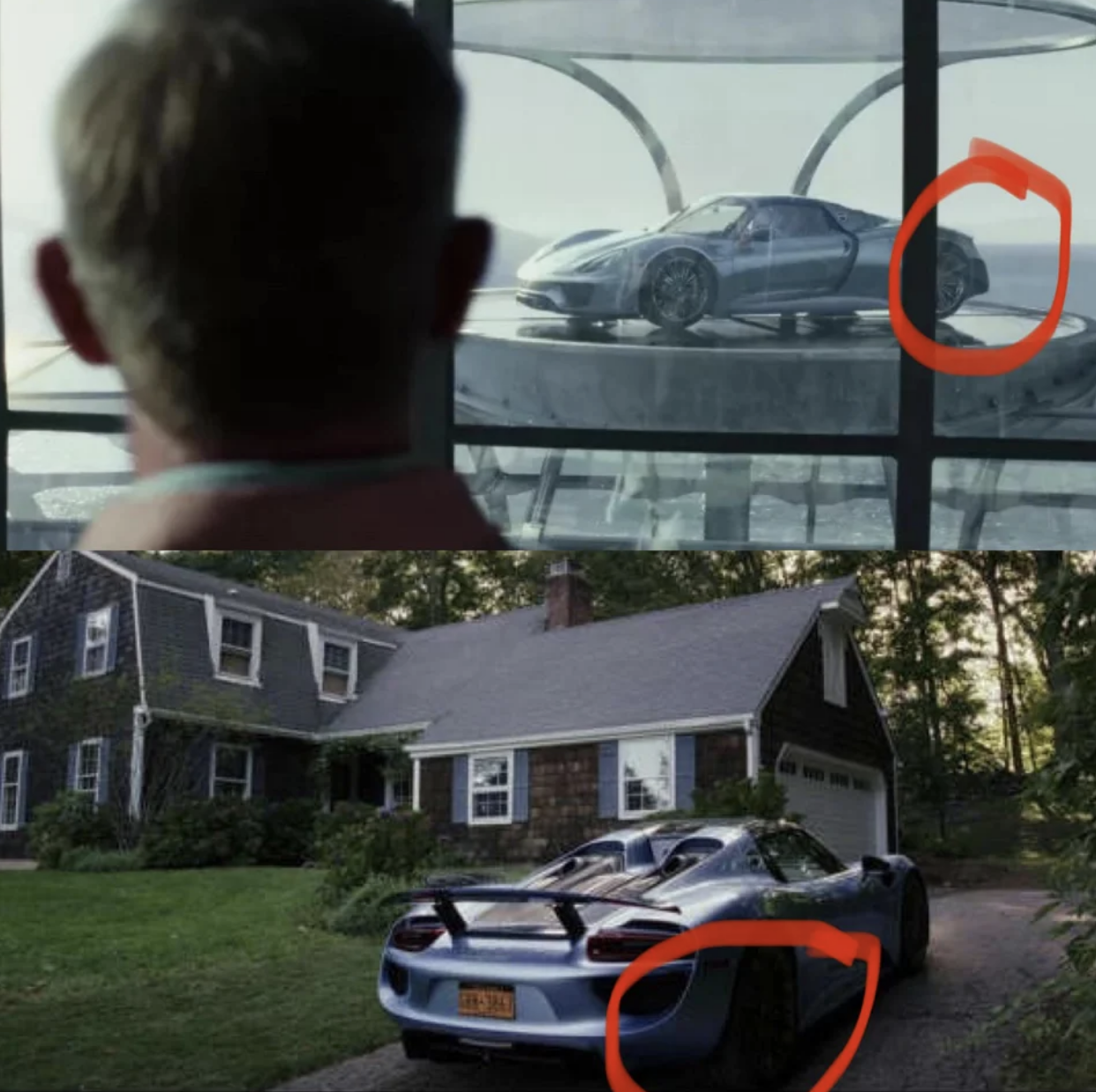 circle around the part thats missing in a different scene