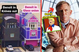 Daniel Craig in "Glass Onion;" Fred from "Scooby-Doo"