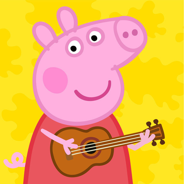 peppa pig plays a ukulele