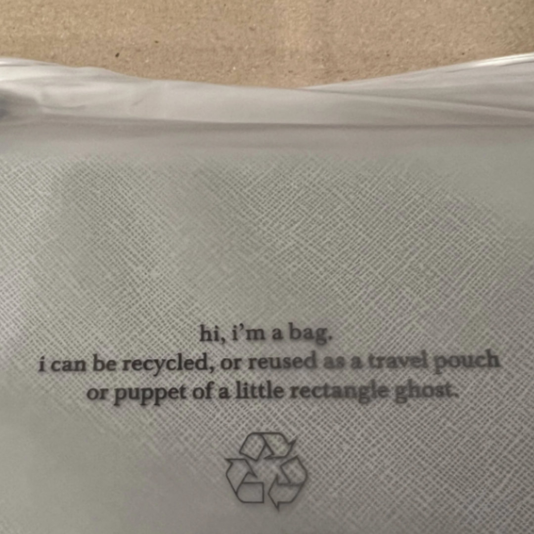 &quot;I can be recycled, or reused as a travel pouch or puppet of a little rectangle ghost&quot;
