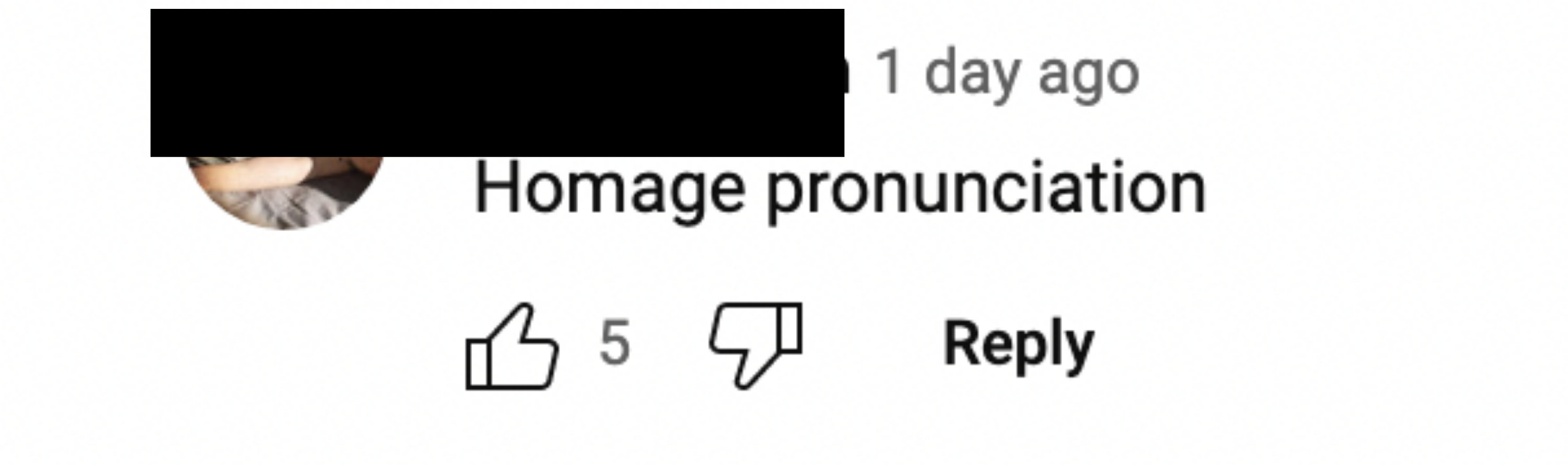 评论说,“pronunciation"致敬;