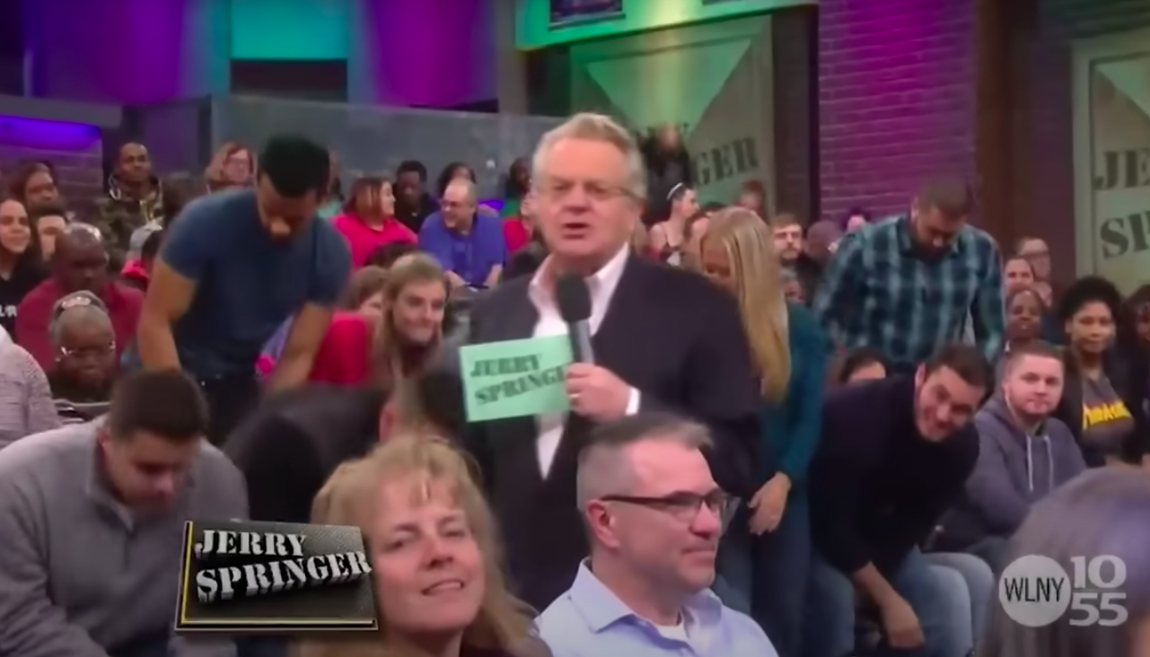 jerry springer walking in the audience