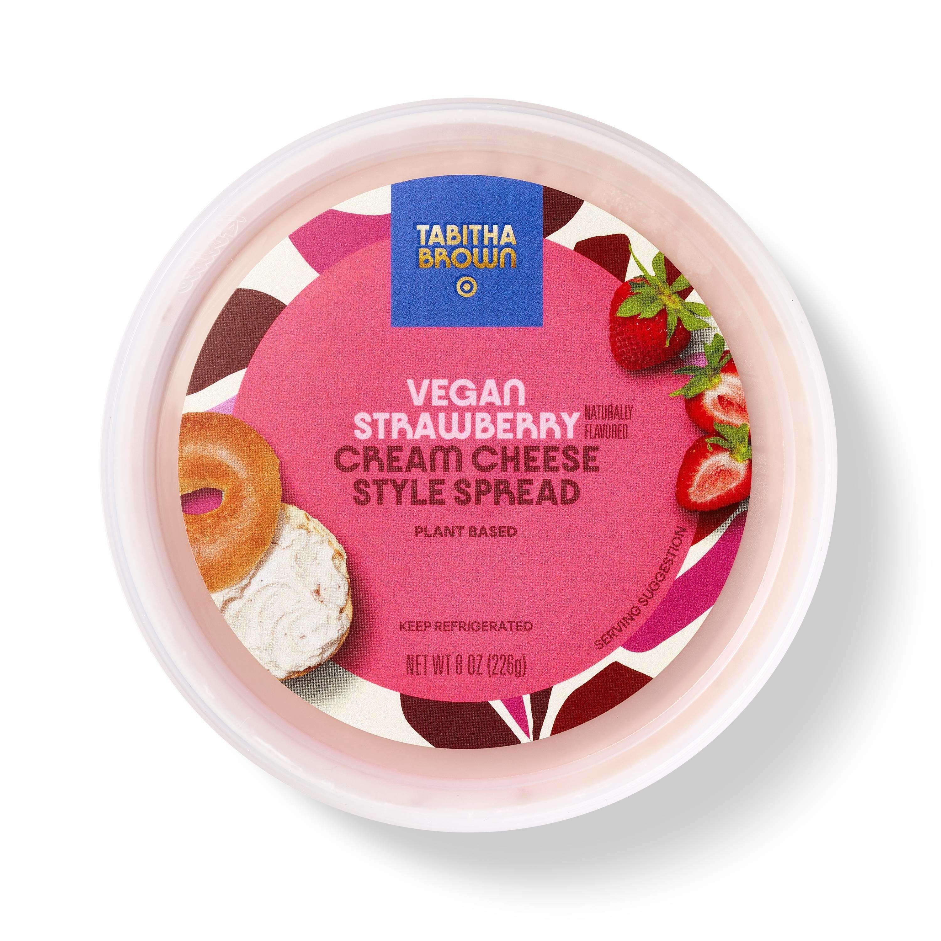 The container of vegan cream cheese