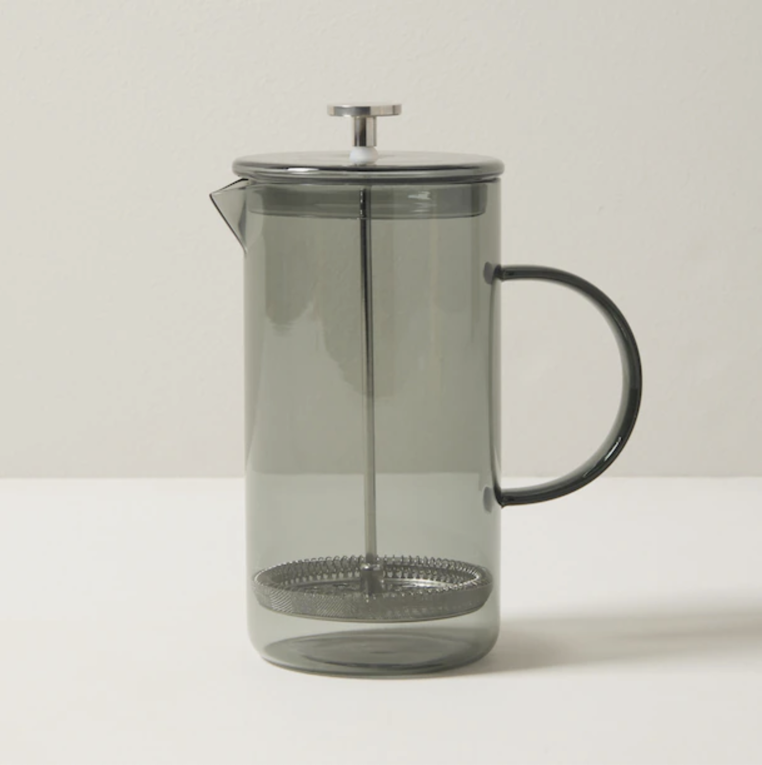 The French press on a blank background