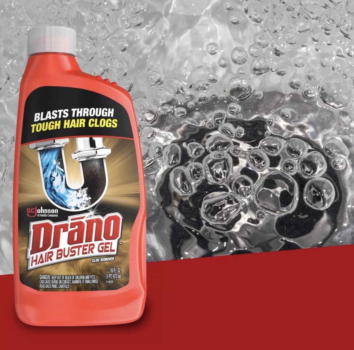 Drano Hair Buster Gel Clog Remover - 16 Oz