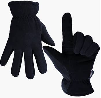 The gloves in black