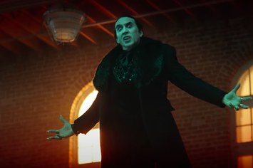 Nic Cage is pictured as a vampire